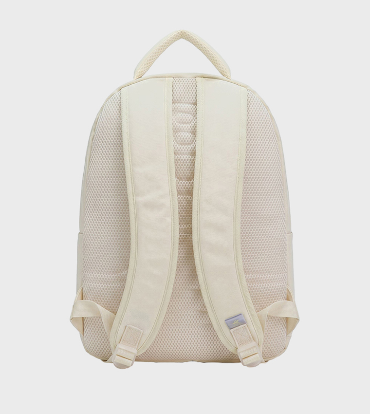 Logo Embroidered Zippered Backpack