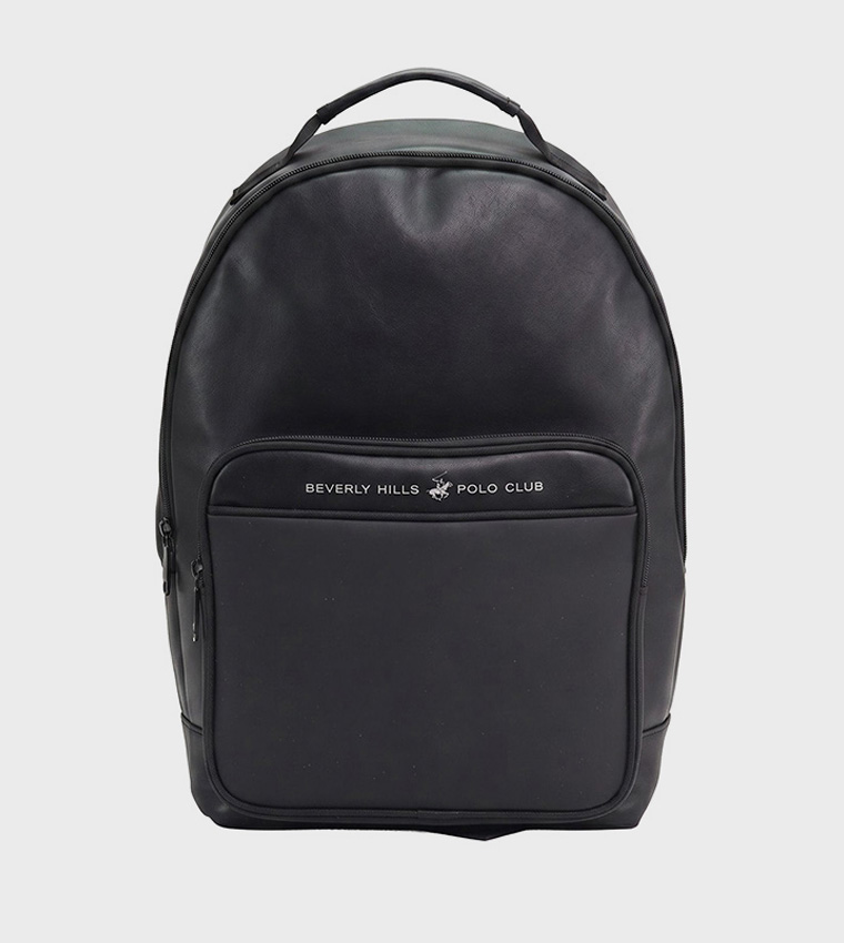 Logo Detail Zippered Backpack