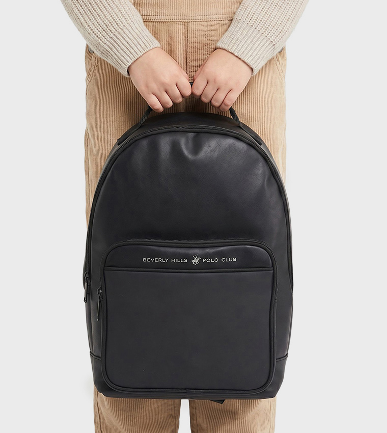 Logo Detail Zippered Backpack