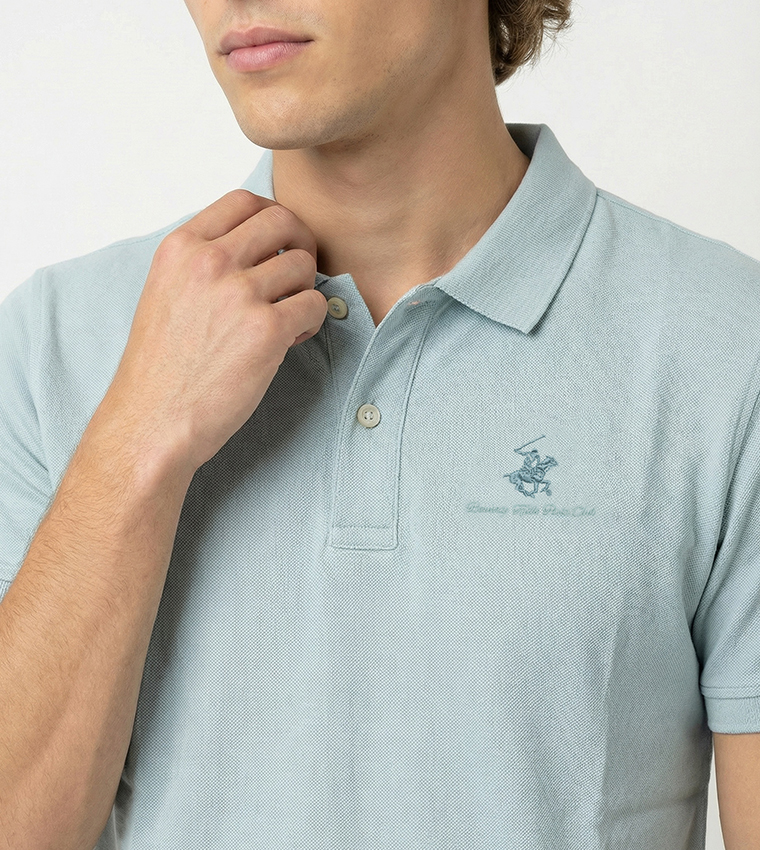 Logo Embroidered Short Sleeves Polo T-Shirt