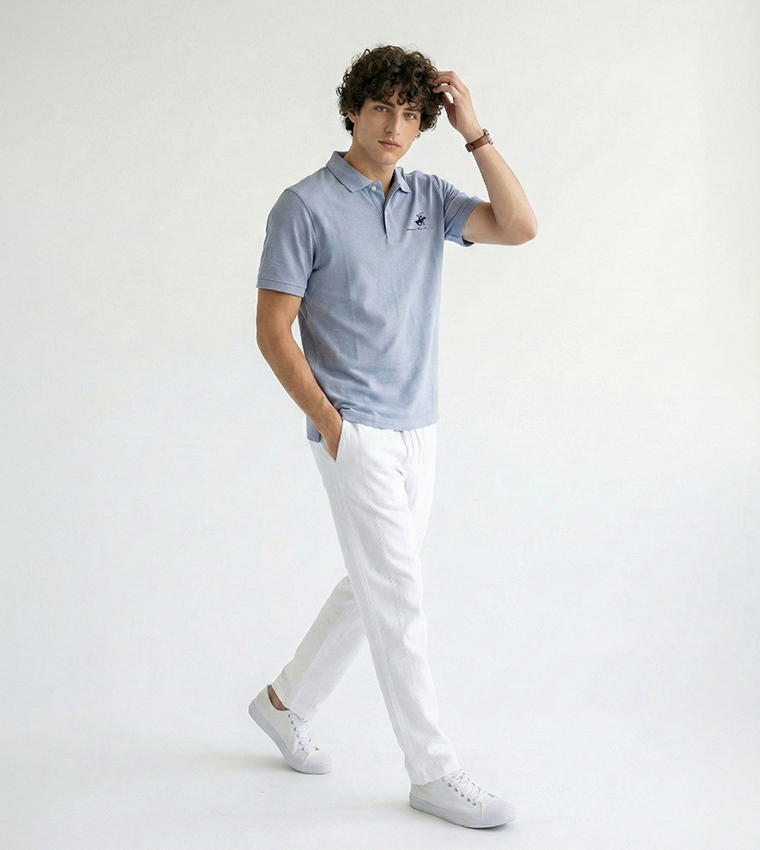 Beverly Hills Polo Club  Polo T-Shirts - Grey Polo T-shirts