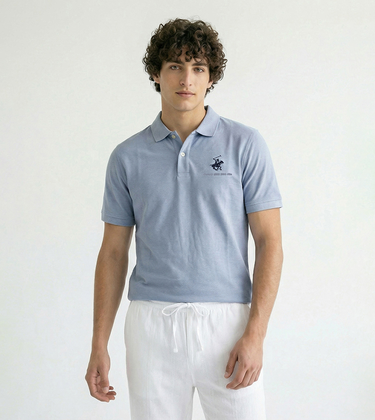 Beverly Hills Polo Club  Polo T-Shirts - Grey Polo T-shirts