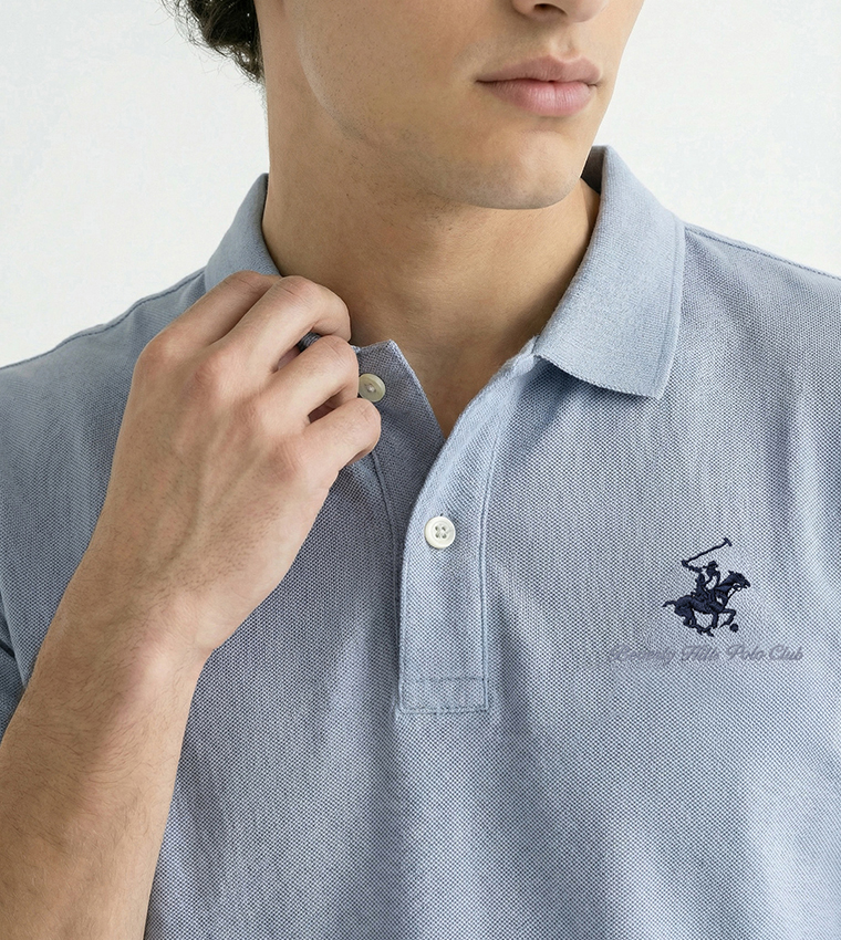 Beverly Hills Polo Club  Polo T-Shirts - Grey Polo T-shirts