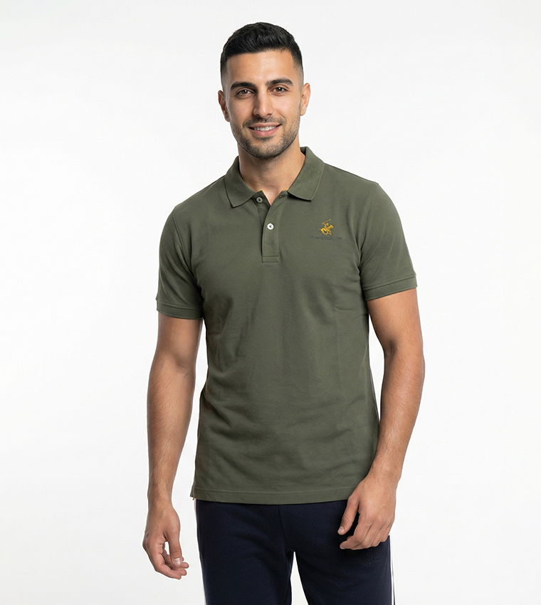 Logo Detail Short Sleeves Polo T-Shirt