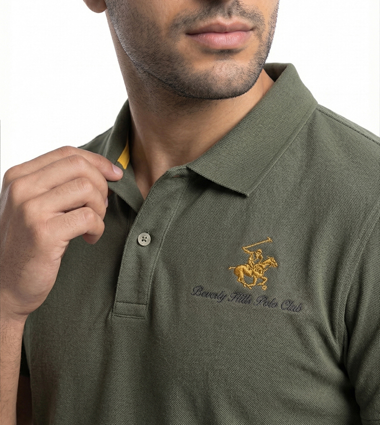 Logo Detail Short Sleeves Polo T-Shirt