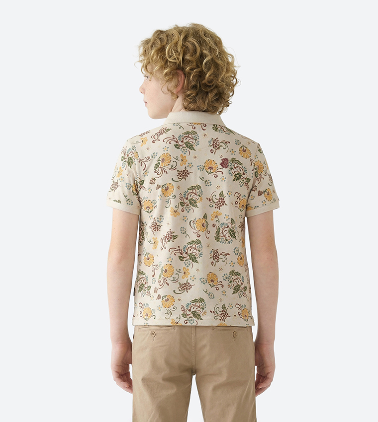 Printed Short Sleeves Polo T-Shirt