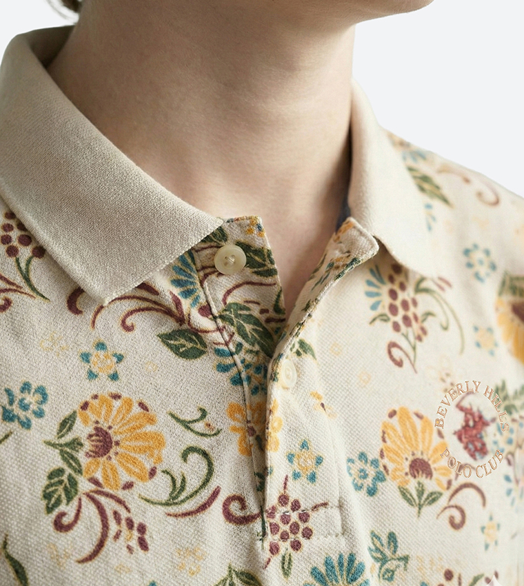 Printed Short Sleeves Polo T-Shirt