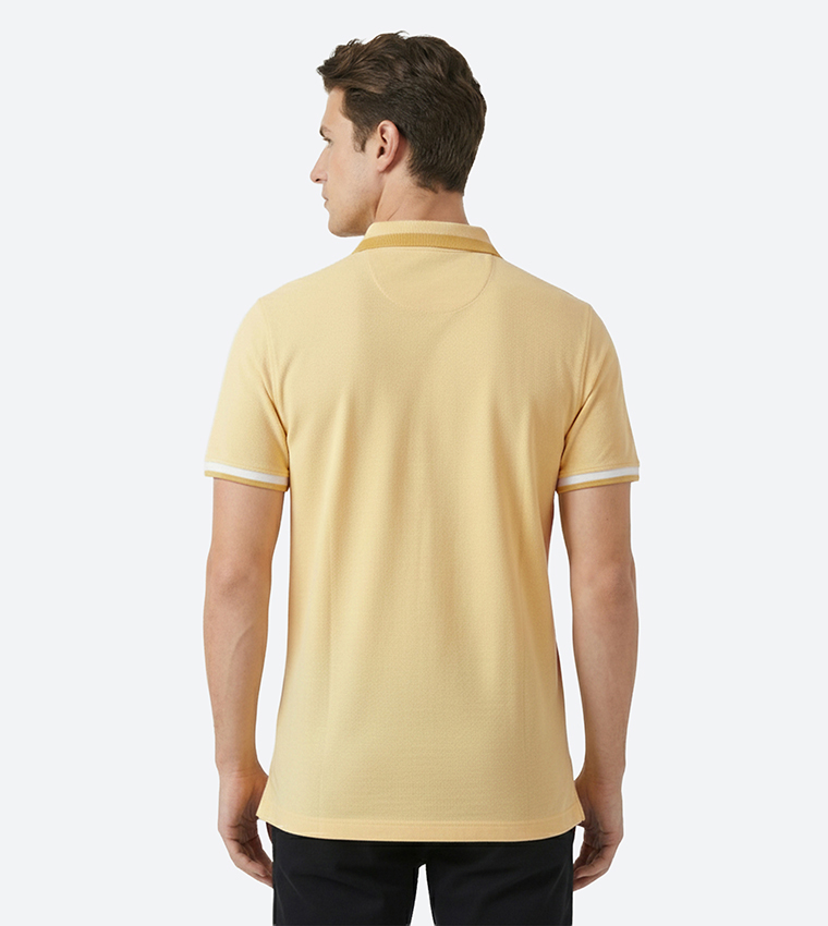 Beverly Hills Polo Club  Polo T-Shirts - Light Yellow Polo T-shirts