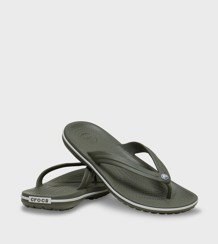 Crocs  Flip-Flops - Olive Flip-Flops