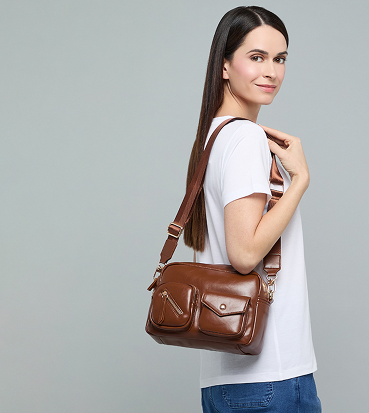 Solid Crossbody Bag