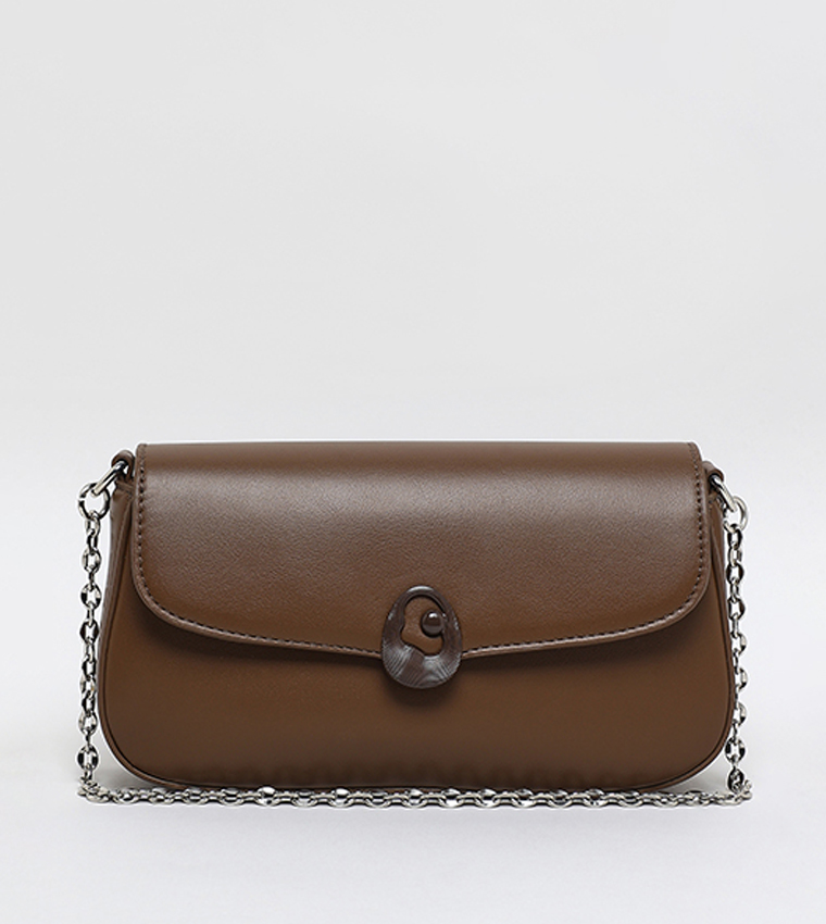 Solid Flap Sling Bag