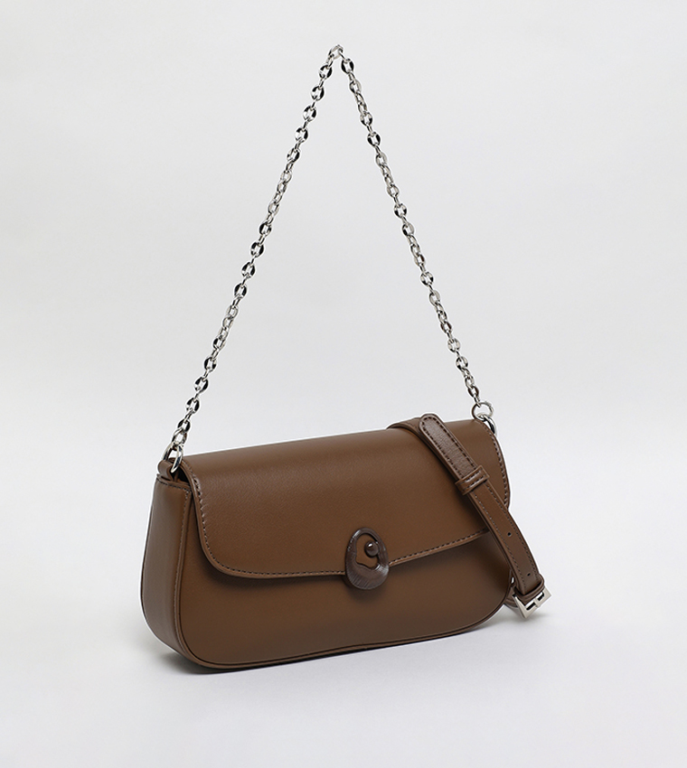 Solid Flap Sling Bag