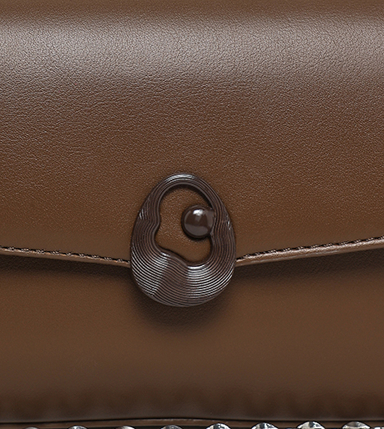 Solid Flap Sling Bag