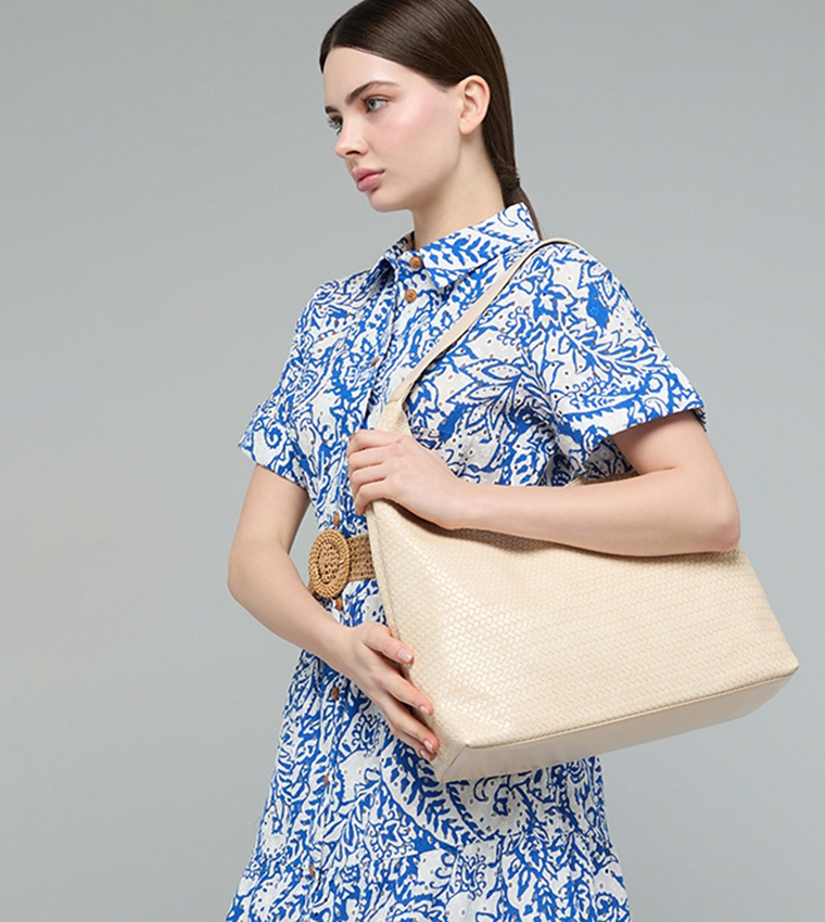 Braided Shoulder Bag Set