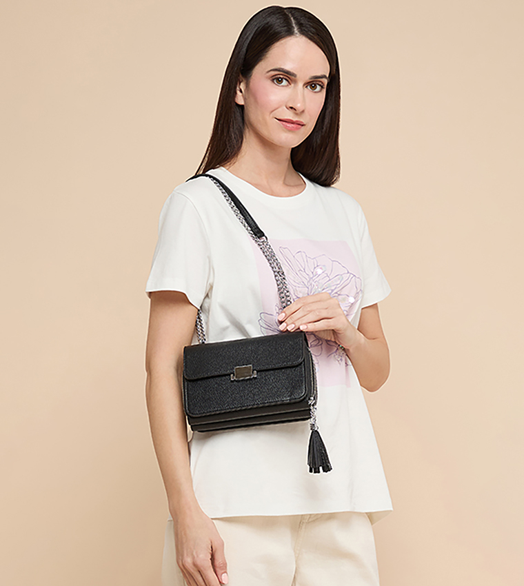 Textured Convertible Crossbody Bag