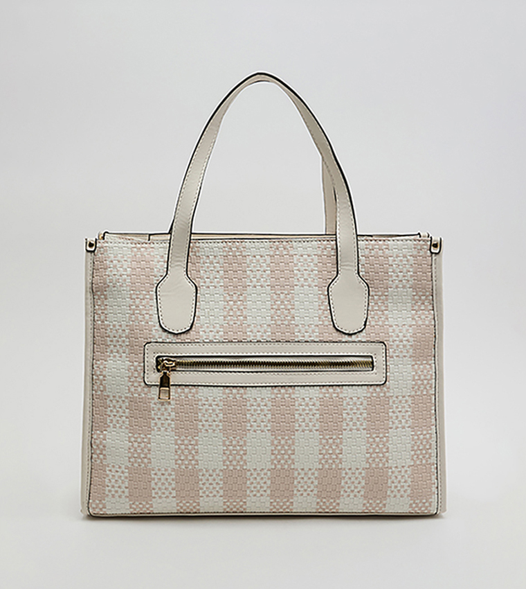 Checked Tote Bag