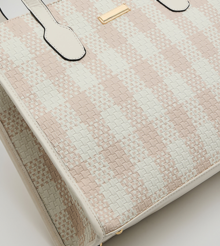 Checked Tote Bag