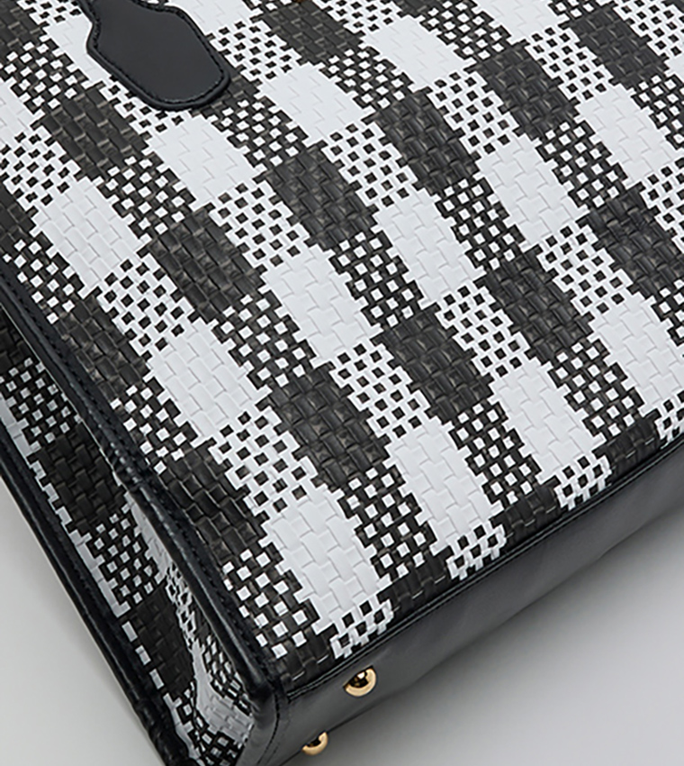 Checked Tote Bag