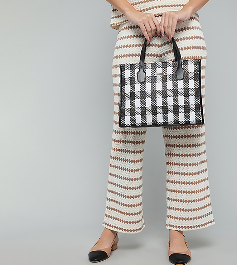 Checked Tote Bag