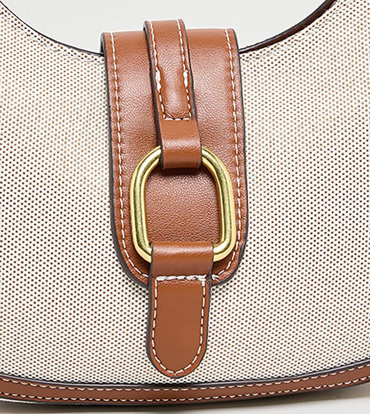 Contrast Trim Shoulder Bag