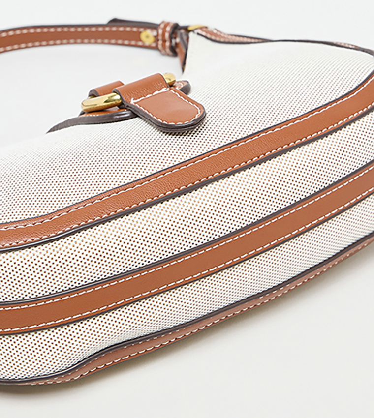 Contrast Trim Shoulder Bag