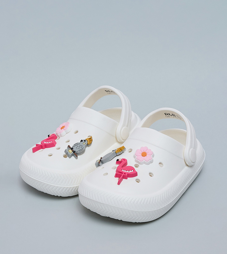 Charm Detail Slingback Clogs