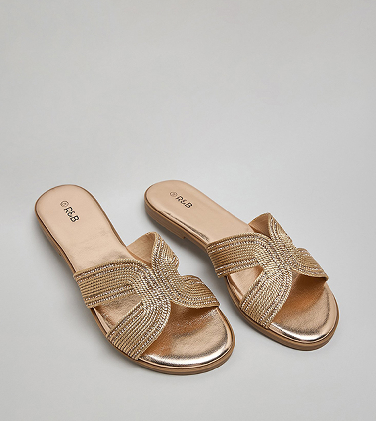 Embellished Flat Sandals