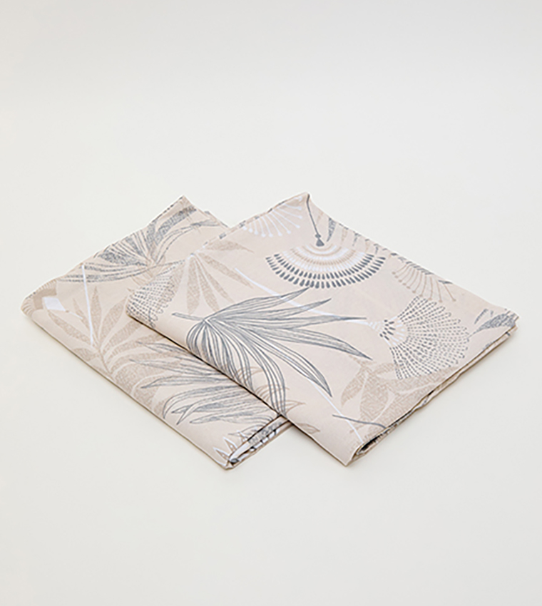 طقم ملاءة سرير كوين مطاط بنقشة 150×200+25 سم