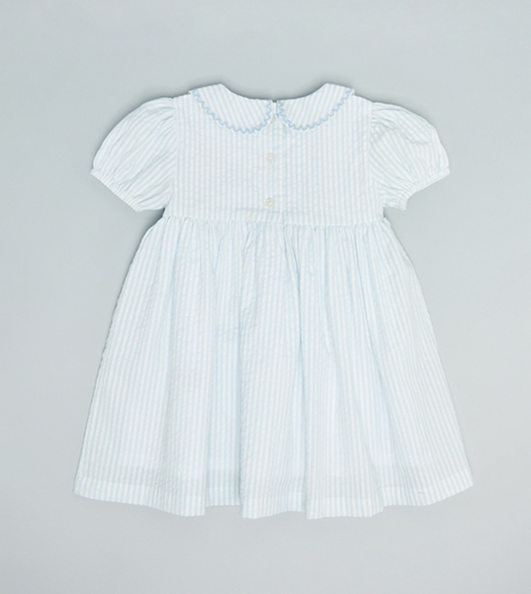 Embroidered Fit & Flare Dress with Bloomers