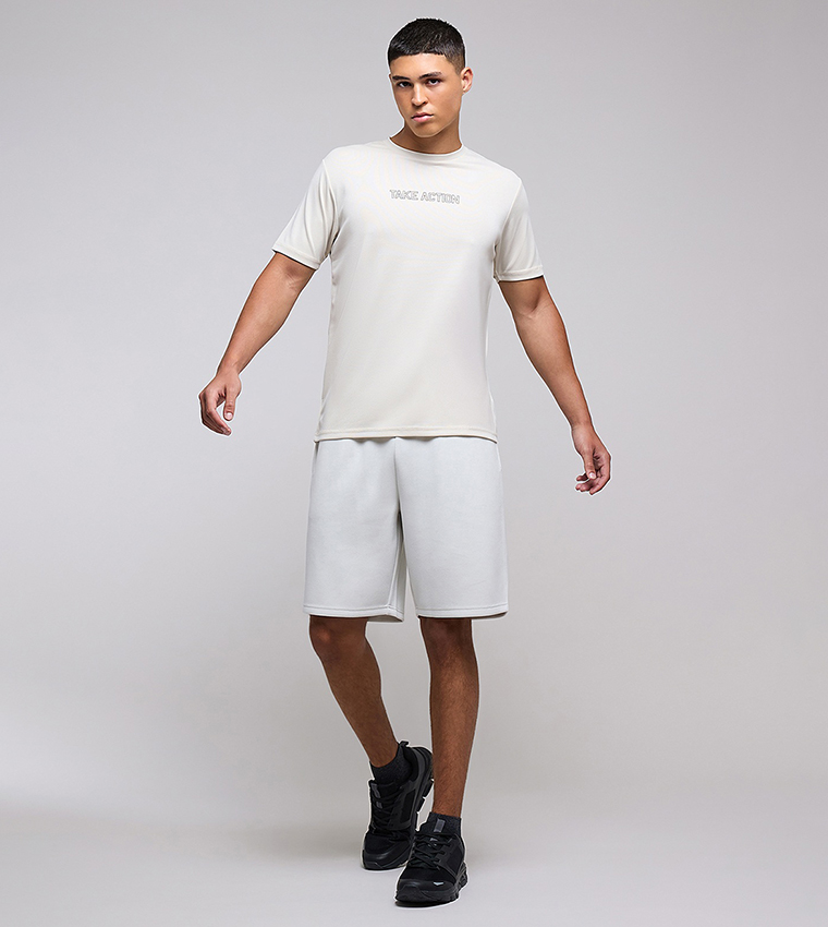 R&B  T-Shirts & Vests - Beige T-Shirts & Vests