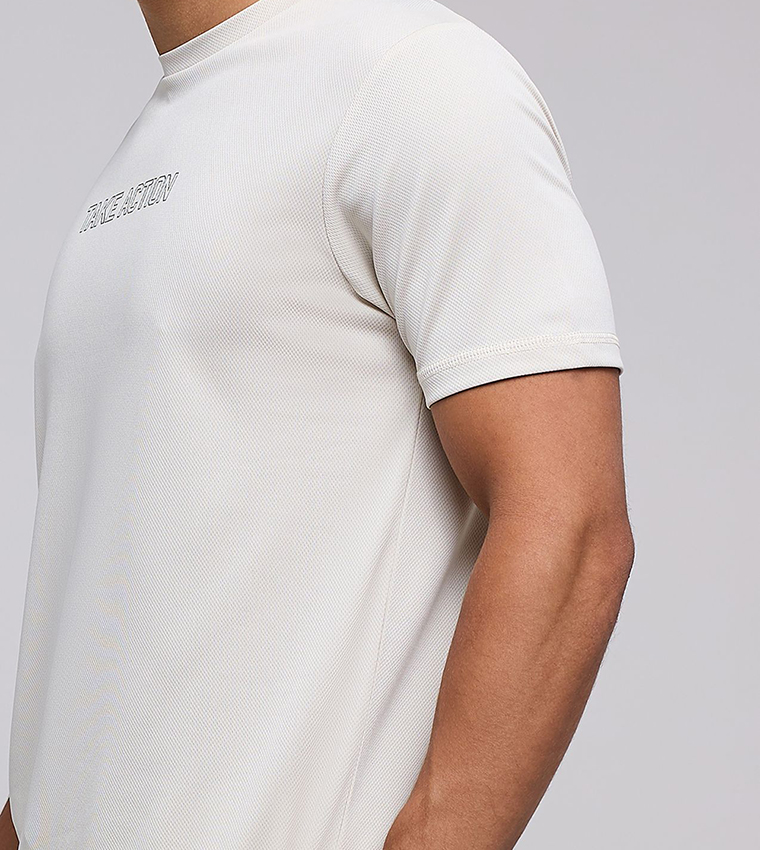 R&B  T-Shirts & Vests - Beige T-Shirts & Vests