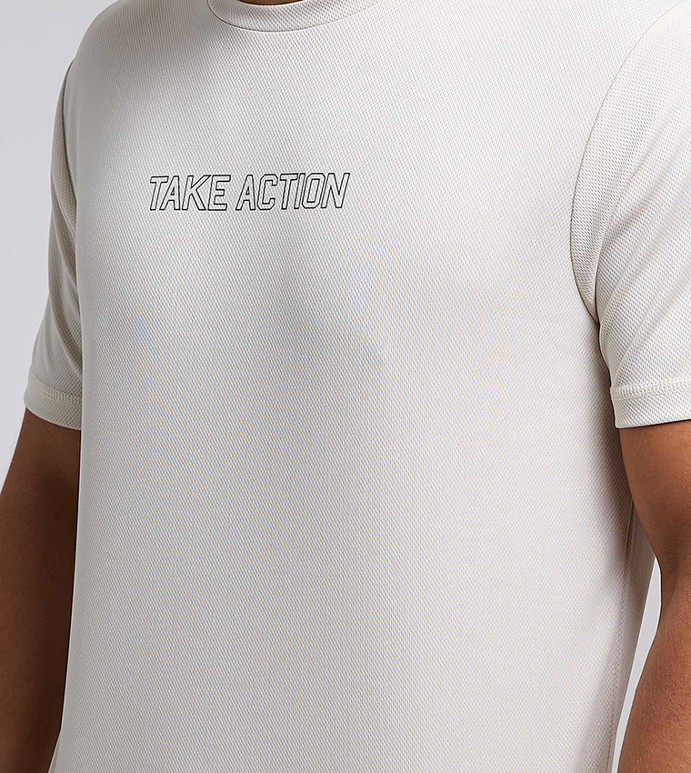 R&B  T-Shirts & Vests - Beige T-Shirts & Vests