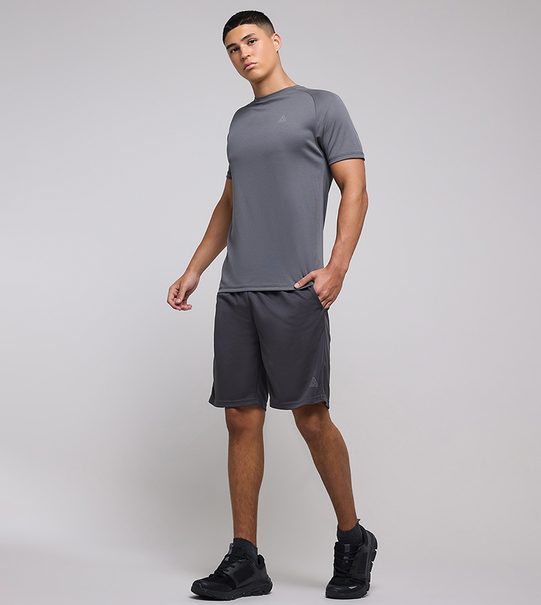 Solid Shorts with Drawstring Waist