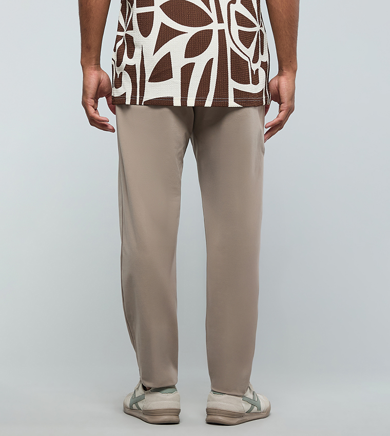 Solid Pants with Drawstring Waist