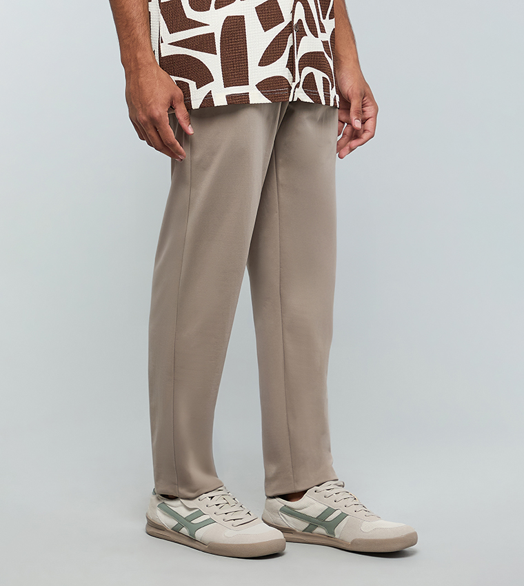 Solid Pants with Drawstring Waist