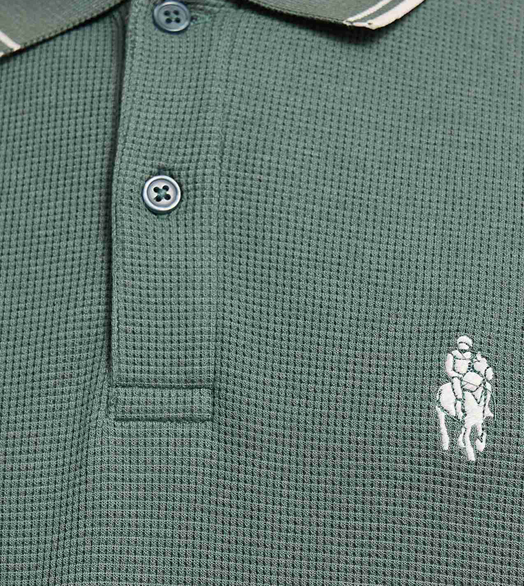 Logo Embroidered Polo T-Shirt with Short Sleeves