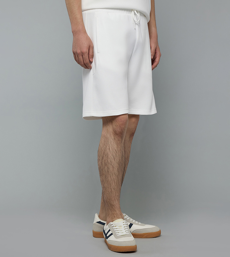 Solid Shorts with Drawstring Waist