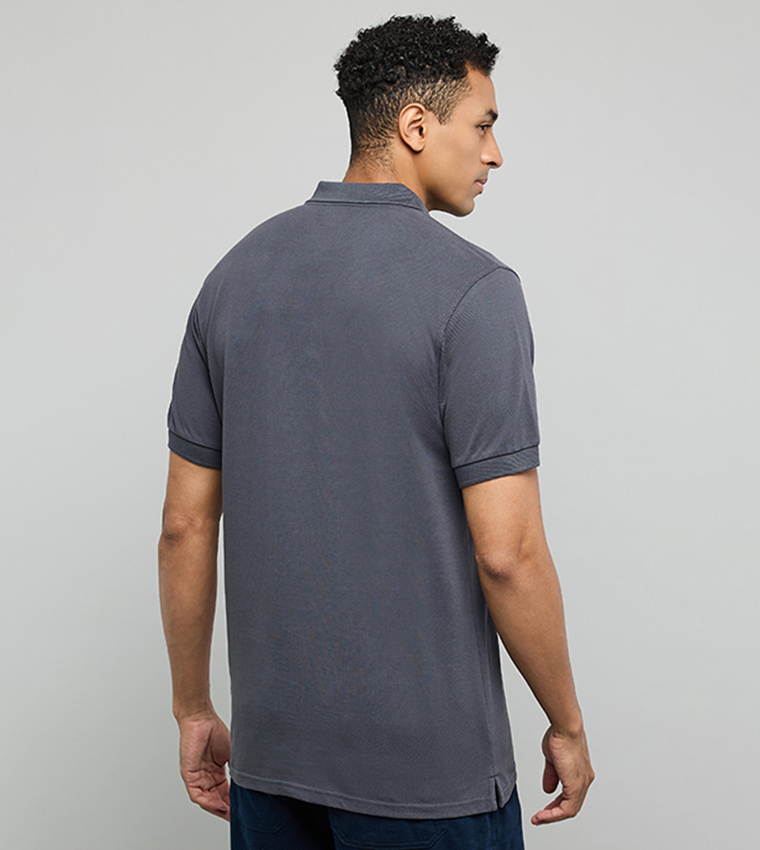 Logo Embroidered Polo T-Shirt with Short Sleeves