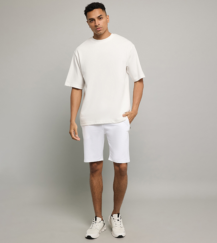Solid T-Shirt with Crew Neck and Short Sleeves