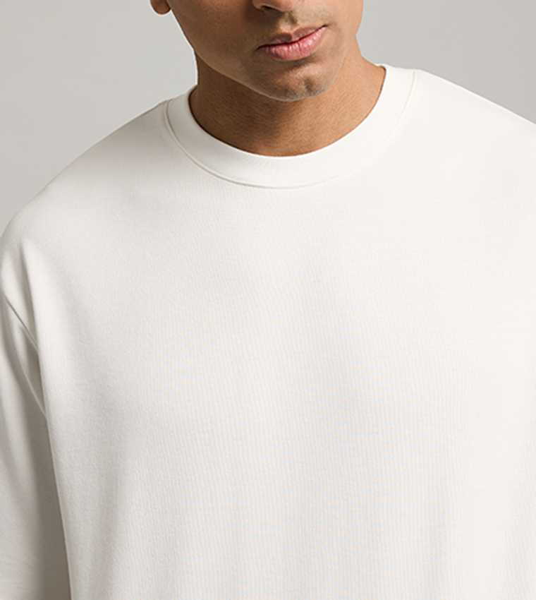 Solid T-Shirt with Crew Neck and Short Sleeves