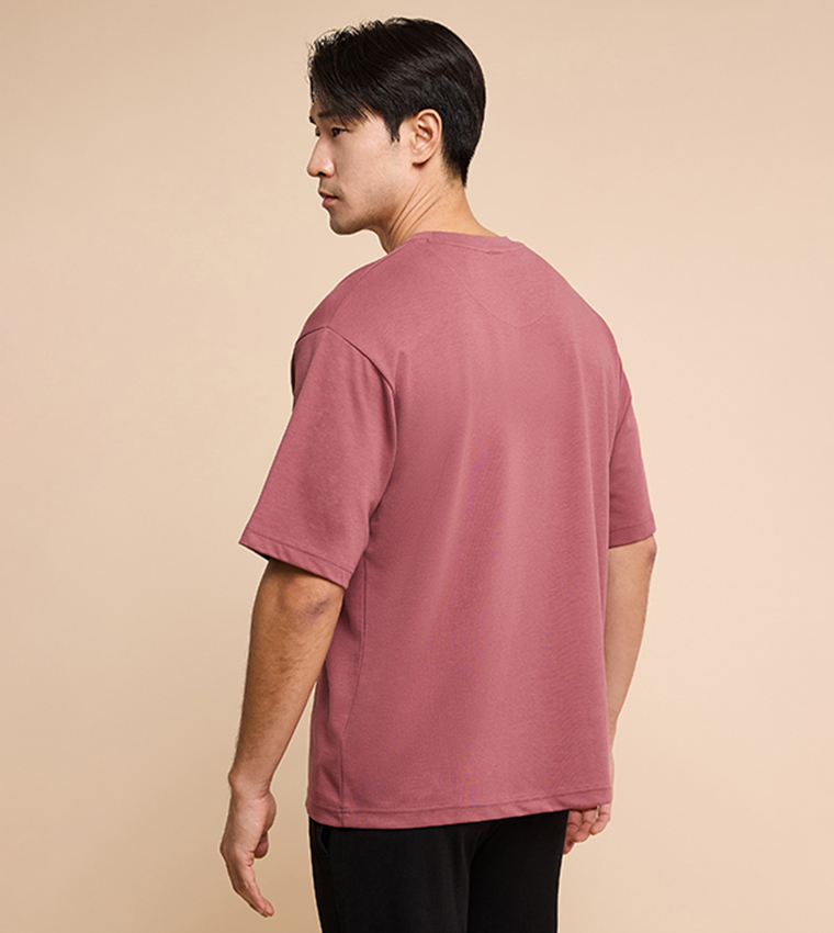 Solid T-Shirt with Crew Neck and Short Sleeves
