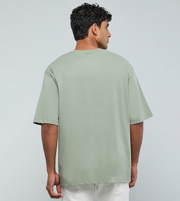 Solid T-Shirt with Crew Neck and Short Sleeves