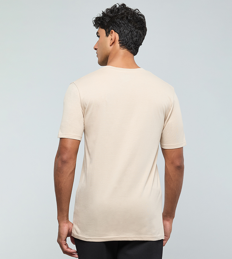 Solid T-Shirt with Crew Neck and Short Sleeves