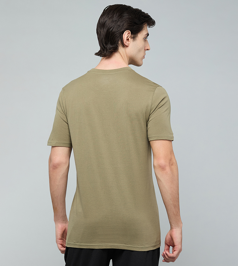 Solid T-Shirt with Crew Neck and Short Sleeves