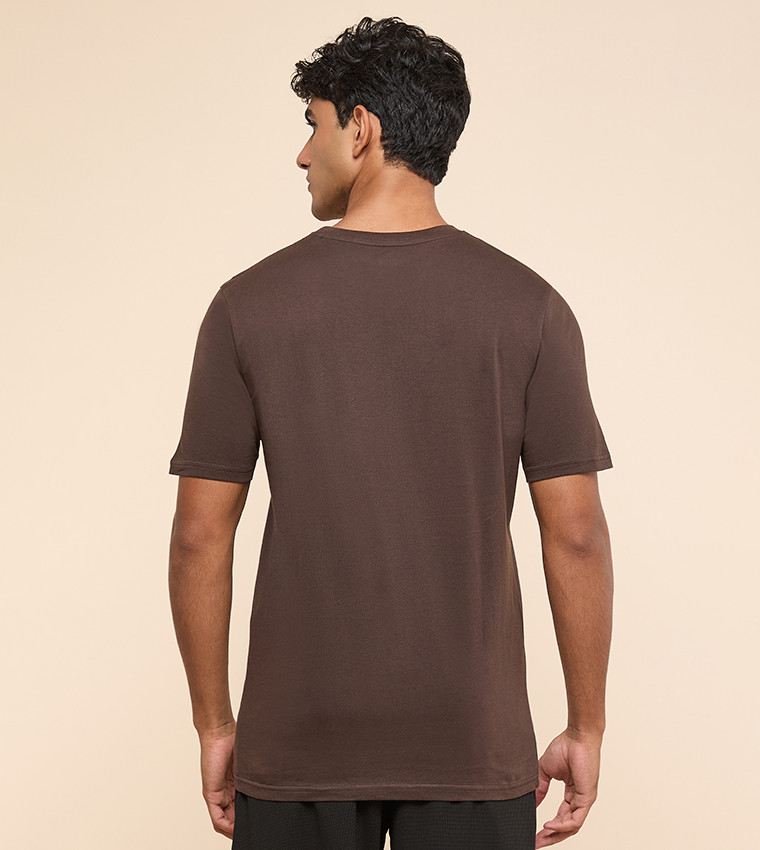 Solid T-Shirt with Crew Neck and Short Sleeves
