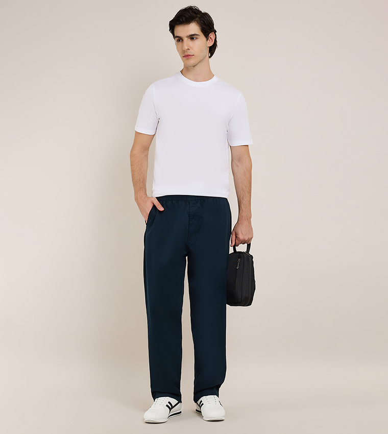 Solid T-Shirt with Crew Neck and Short Sleeves