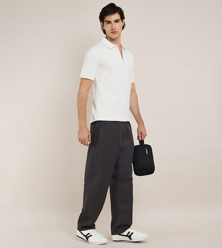 Solid Knit Pants with Drawstring Waist