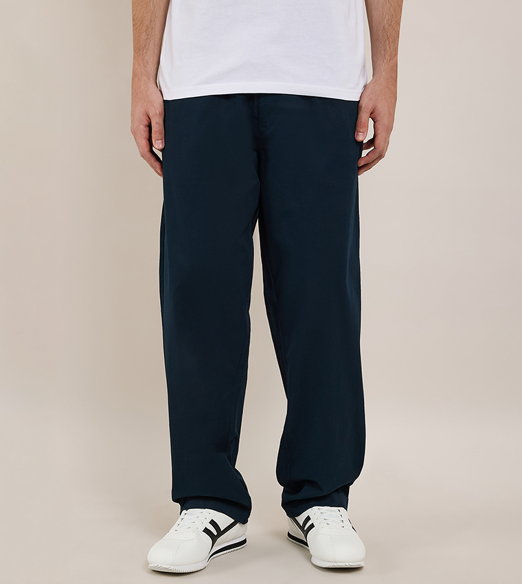 Solid Knit Pants with Drawstring Waist