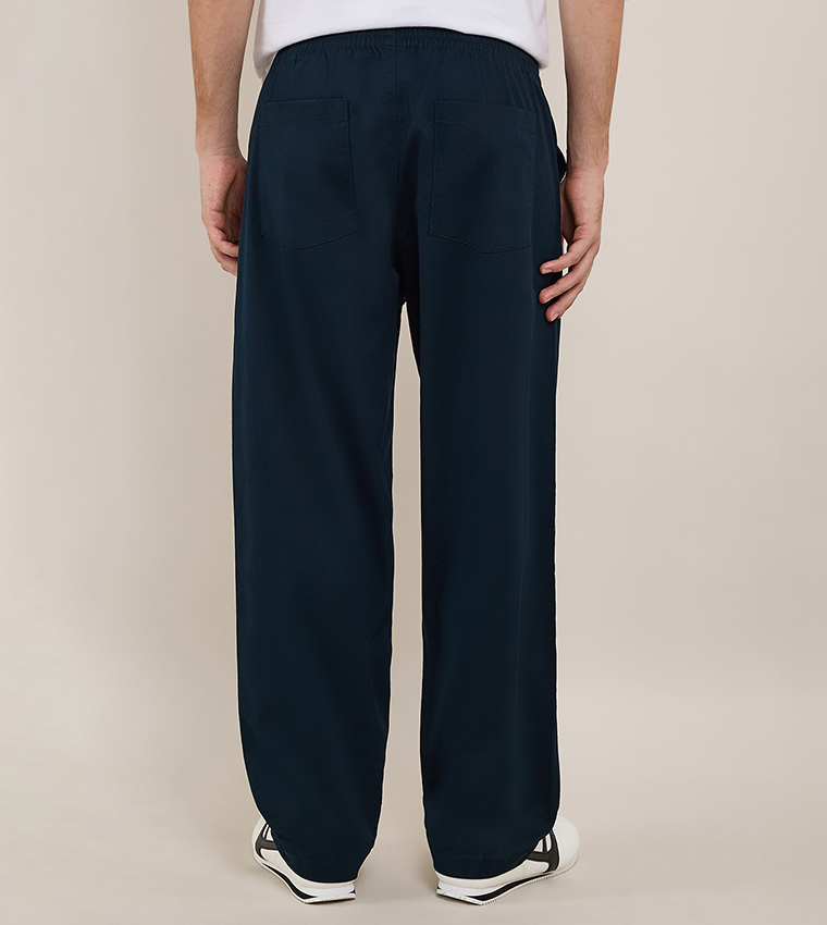 Solid Knit Pants with Drawstring Waist