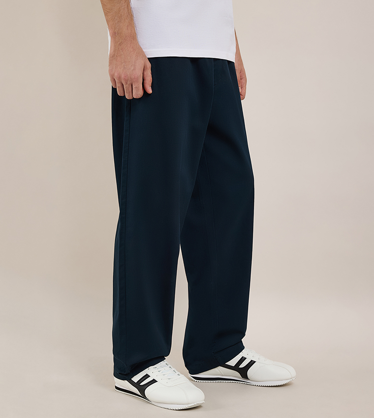 Solid Knit Pants with Drawstring Waist
